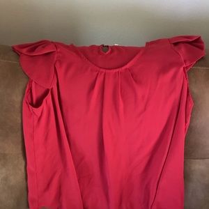 Red cap sleeve top